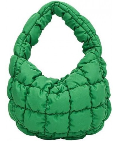 Quilted Shoulder Bags for Women Designer Pleated Cloud Bag Mini Famle Versatile Small Handbag Women's Cross Bag Tote Green $1...