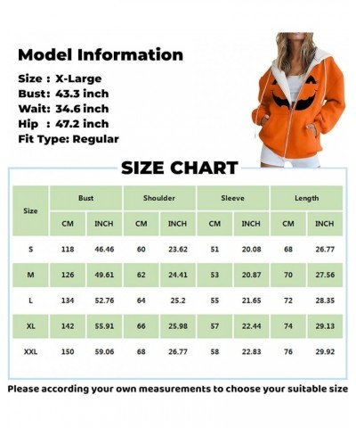 Womens Hoodies Halloween Zip Up Drawstring Y2k Coat Oversized Long Sleeve Jackets Loose Fit Sweatshirts with Pocket 5-white $...