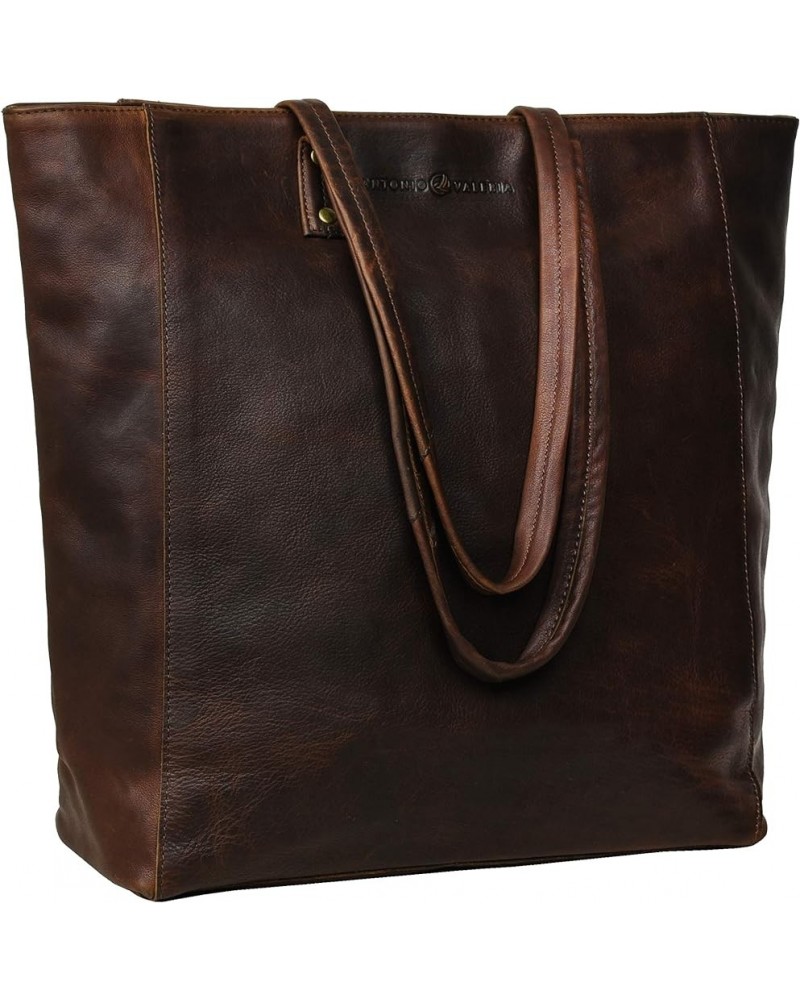 Ava Leather Tote/Top Handle Shoulder Bag for Women Oily Wash Brown $34.65 Shoulder Bags