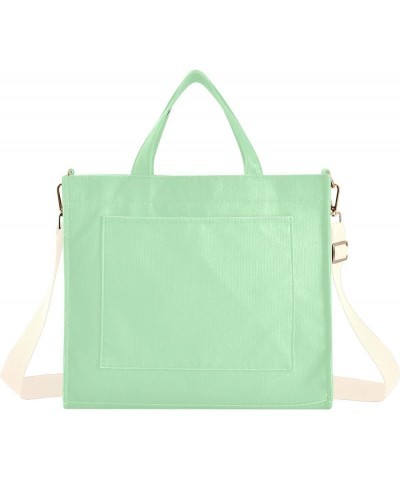 Pink Blue Gradient Work Bag Women, Corduroy Teacher Bag Tote Bag for College Small Tote Bags for Women Celadon Green $13.27 T...