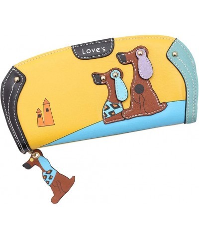 Designer Brand Dog Wallet Bag Famous Wallets Cartoon Purse Women Women Thin Wallets for Men Front (Yellow, One Size) Yellow O...