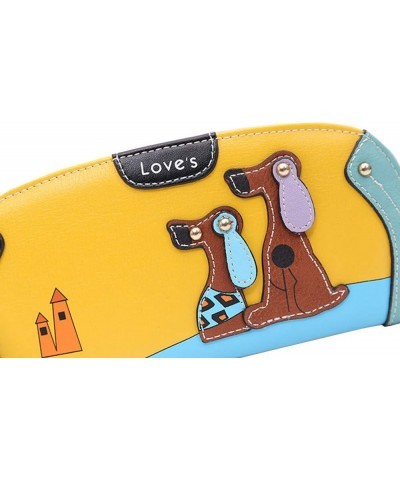 Designer Brand Dog Wallet Bag Famous Wallets Cartoon Purse Women Women Thin Wallets for Men Front (Yellow, One Size) Yellow O...