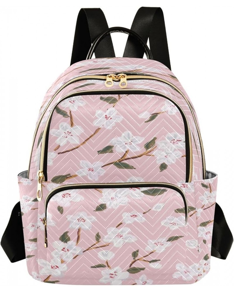 Cherry Blossoms Women Backpack Purse Ladies Fashion Shoulder Bag Daypack Travel Bag 10L Small $17.15 Backpacks