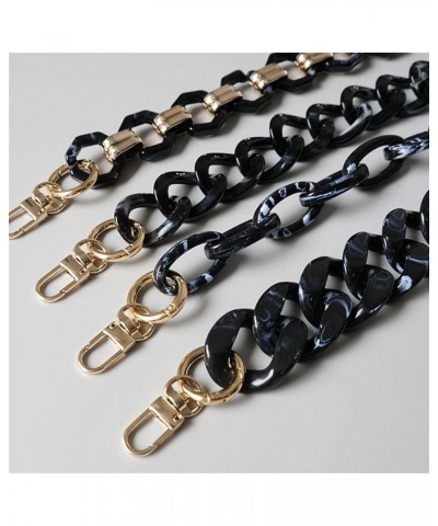 Woman Handbag Accessory Parts Cute Chain Black Acrylic Resin Chain Luxury Strap Women Shoulder Clutch Handle Chain for Wallet...