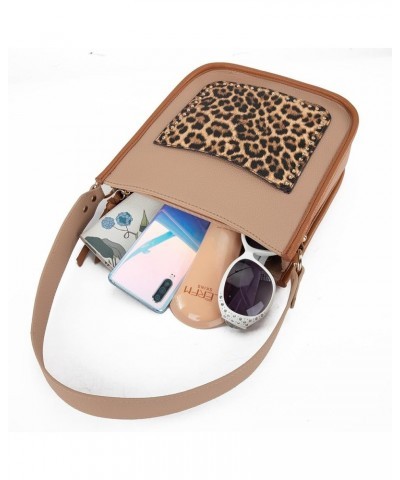 Purses for Women Shoulder Purses and Handbags Hobo Bags for Women F Leopard $10.75 Shoulder Bags