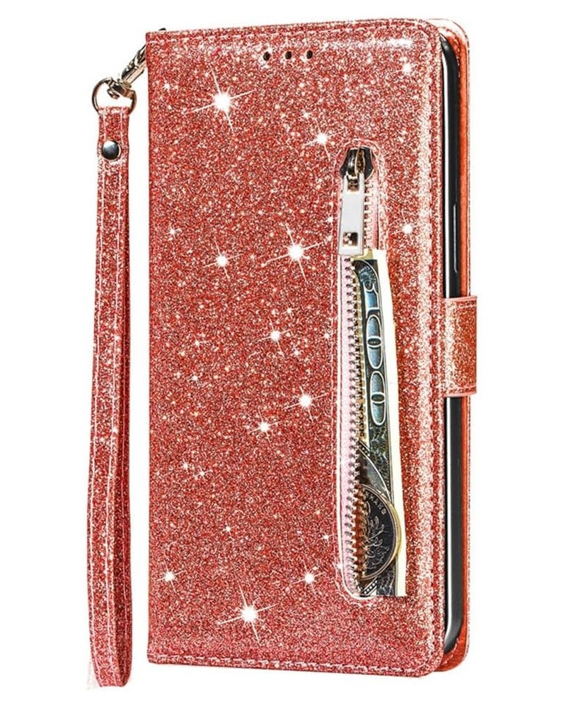 for Google Pixel 6 Magnetic Flip Sparkling Phone Case, Zipper Bag Protective Leather Case Gold Pixel 6 Rose Gold $19.30 Others