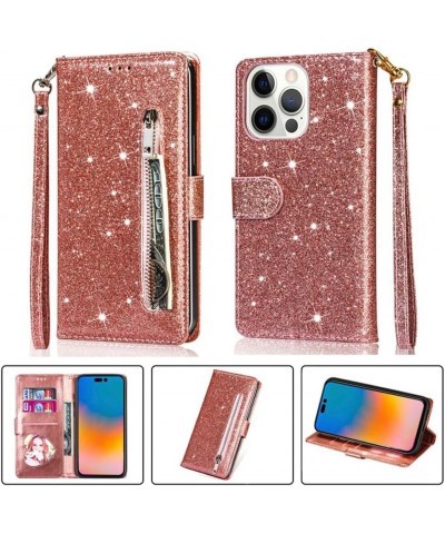 for Google Pixel 6 Magnetic Flip Sparkling Phone Case, Zipper Bag Protective Leather Case Gold Pixel 6 Rose Gold $19.30 Others