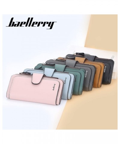 Womens three-layer medium long wallet Korean version multi clip zipper wallet fashionable clasp female handbag Pink $18.15 Wa...