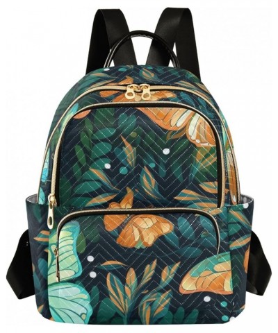 Green Butterfly Fashion Backpack Purse Ladies Fashion Rucksack Travel Shoulder Bag Casual Daily Backpack Work Bag Medium $17....