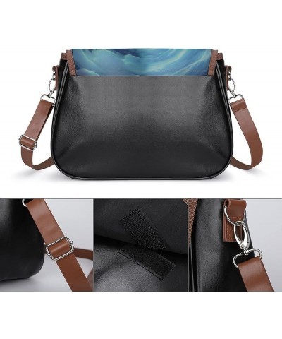 Printed Crossbody Bags Women City Leather Shoulder Bag Satchel Hobo Bags Trendy Valentine Red Love Color1 $21.50 Hobo Bags