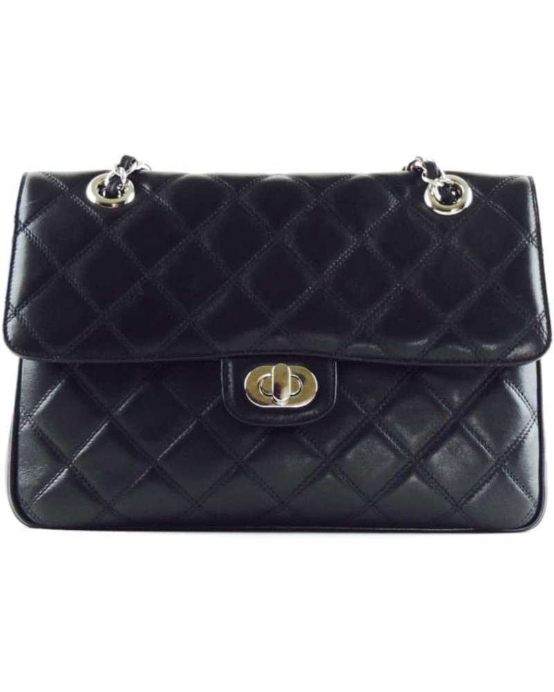 Camilla Quilted Leather Handbag Black / Silver $123.30 Crossbody Bags