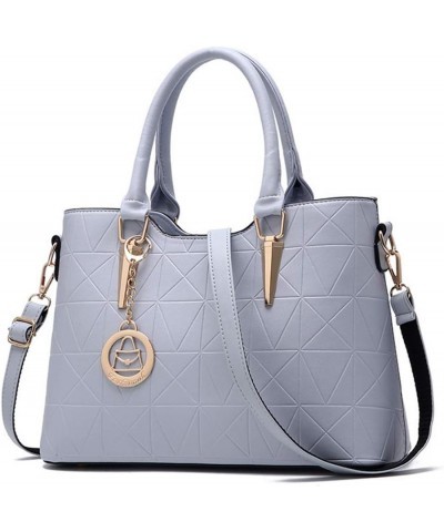 Women Tote Bag Fashion Handbag and Purse Leather Shoulder Bag Top Handle Satchel Grey $14.49 Totes