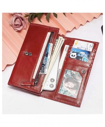 Wallet,Card Bag,Female Wallet Coin Purse Leather Women Wallet Small Zipper Purse Clamp Phone Card Holder Passport Holder (Blu...