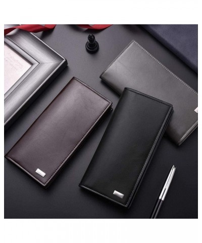 Business Card Case Leather Multifunction Bank Holder Credit Passport Organizer Wallet (Color : Black) $42.68 Wallets