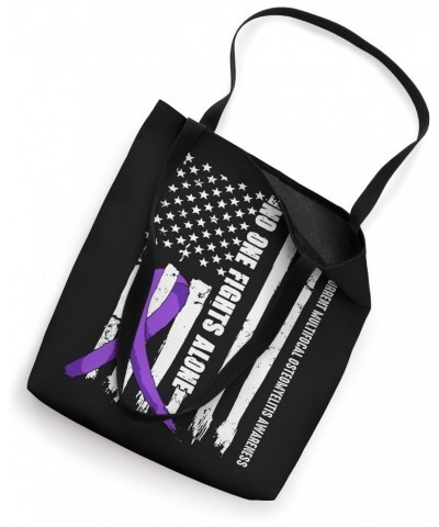 Chronic Recurrent Multifocal Osteomyelitis Ribbon US Flag Tote Bag $11.75 Totes