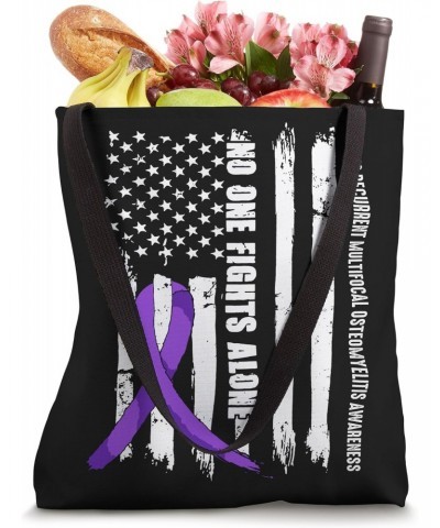 Chronic Recurrent Multifocal Osteomyelitis Ribbon US Flag Tote Bag $11.75 Totes