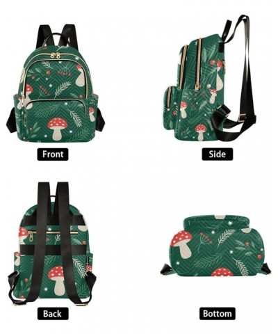 Small Backpack for Women Travel Bag Christmas Fir Branch Mushroom Daypack Purse Fashion Shoulder Bag Rucksack Medium A588 $14...