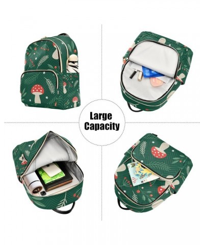 Small Backpack for Women Travel Bag Christmas Fir Branch Mushroom Daypack Purse Fashion Shoulder Bag Rucksack Medium A588 $14...