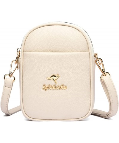 Women's shoulder small bag mini large capacity cross-coin purse mobile phone bag Off-white $17.66 Shoulder Bags