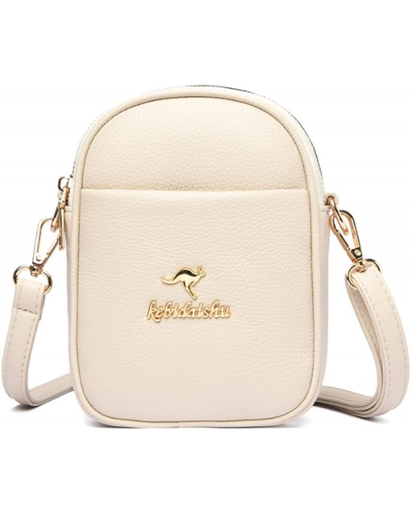 Women's shoulder small bag mini large capacity cross-coin purse mobile phone bag Off-white $17.66 Shoulder Bags