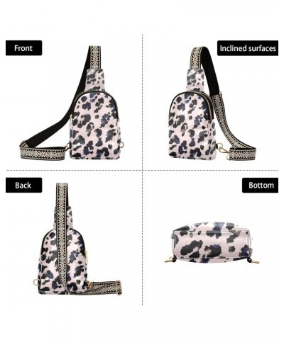 Leopard Crossbody Sling Bag for Women Men Leather Chest Bags Purse Adjustable Cross Body Daypack for Teen Girls Boys $16.73 C...