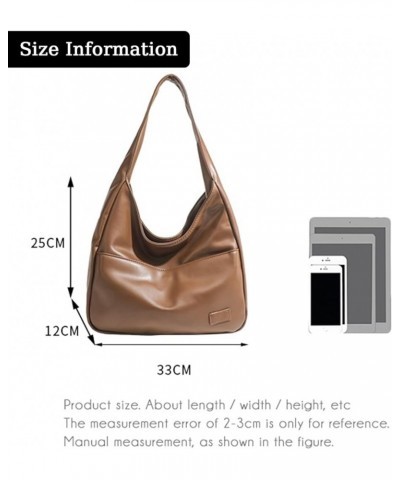 Faux Leather Tote Bag for Women Shoulder Bag College Tote Leather Hobo Handbag Work Tote Bag Purse Brown $14.99 Totes