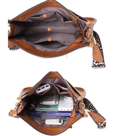 Women Fashion Crossbody Bag Commuter Shoulder Bags Large Capacity Purse-Purple Brown $19.68 Totes