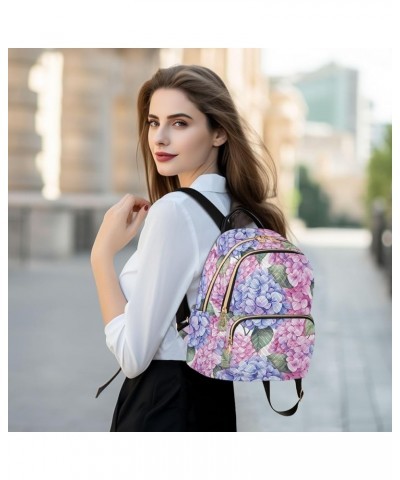 Watercolor Bright Flower Fashion Backpack Purse for Women, Casual Daypacks, Ladies Gift for Traveling Hiking Multicolor Mediu...