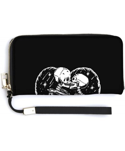 Long Clutch Wallet, Long Handbag with Wristlet Strap, PU Leather Zip Purse Multi 2 $19.03 Wristlets