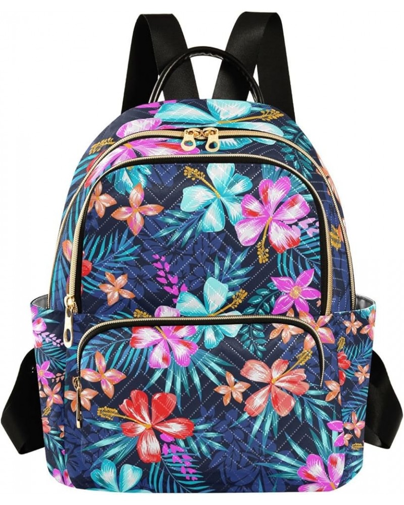 Small Backpack for Women Travel Bag Tropical Hawaiian Hibiscus Flowers Daypack Purse Fashion Shoulder Bag Rucksack Small A74 ...