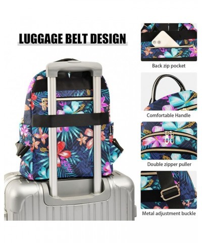 Small Backpack for Women Travel Bag Tropical Hawaiian Hibiscus Flowers Daypack Purse Fashion Shoulder Bag Rucksack Small A74 ...