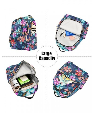 Small Backpack for Women Travel Bag Tropical Hawaiian Hibiscus Flowers Daypack Purse Fashion Shoulder Bag Rucksack Small A74 ...