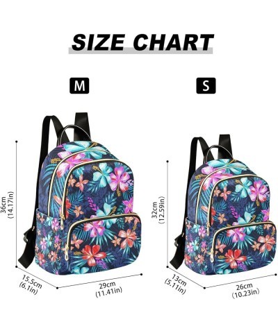 Small Backpack for Women Travel Bag Tropical Hawaiian Hibiscus Flowers Daypack Purse Fashion Shoulder Bag Rucksack Small A74 ...