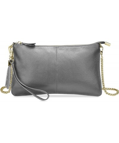 Leather Wristlet Clutch Wallet Purse Envelope Style Crossbody Bags for Women Mothers Day Gifts Z-gray Tassel $12.23 Wristlets