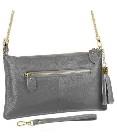 Leather Wristlet Clutch Wallet Purse Envelope Style Crossbody Bags for Women Mothers Day Gifts Z-gray Tassel $12.23 Wristlets