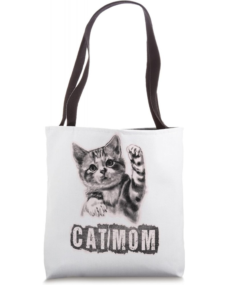 Woman Tie Dye Best Cat Mom Ever Cat Lover for Mother's Day Tote Bag $10.52 Totes