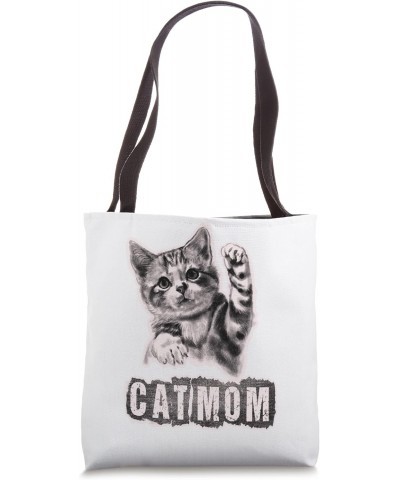 Woman Tie Dye Best Cat Mom Ever Cat Lover for Mother's Day Tote Bag $10.52 Totes