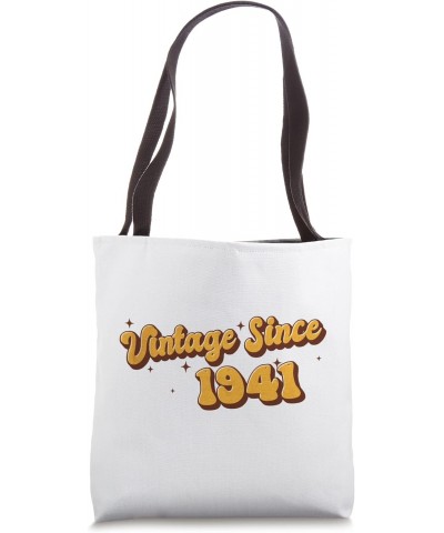 Vintage since 1941 82 Years Old - Groovy 82nd Birthday Tote Bag $15.23 Totes