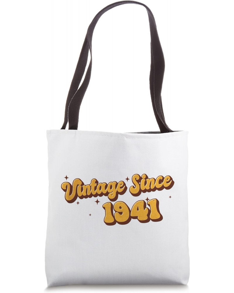 Vintage since 1941 82 Years Old - Groovy 82nd Birthday Tote Bag $15.23 Totes