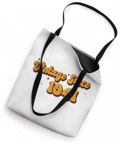 Vintage since 1941 82 Years Old - Groovy 82nd Birthday Tote Bag $15.23 Totes