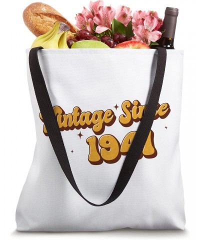 Vintage since 1941 82 Years Old - Groovy 82nd Birthday Tote Bag $15.23 Totes