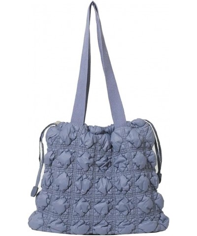 Trendy Cloud Bag for Women Puffer Quilted Hobo Shoulder Bag Satchel Purse Tote Handbag Large Capacity Blue $23.38 Totes