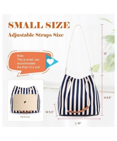 Women′s Tote Bag, Canvas Tote Bag for Women, Small Bucket Bag,Canvas Shoulder Bag Crossbody Bag Striped Pattern Beach Bag Sli...