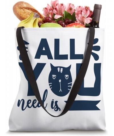 Love And Cats Cute Feline Graphic Print For Animal Lovers Tote Bag $13.19 Totes