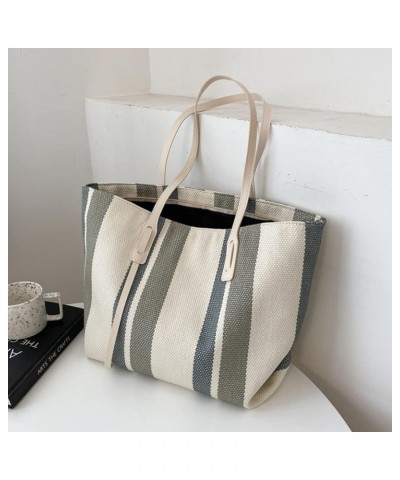 Women's Large Wovens Tote Bag Tassel Shoulder Bag Canvas Handbag Purse for Women White-1 $30.35 Totes