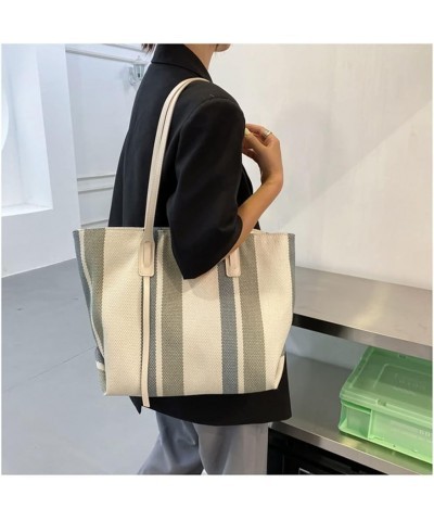 Women's Large Wovens Tote Bag Tassel Shoulder Bag Canvas Handbag Purse for Women White-1 $30.35 Totes