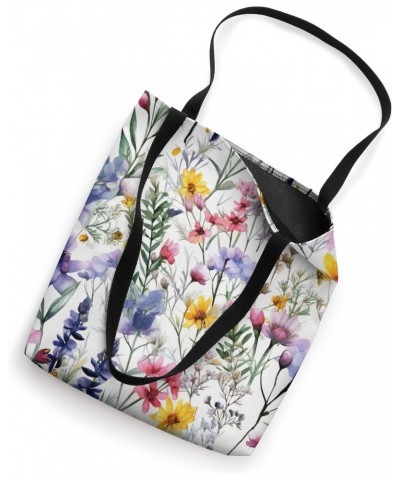 Watercolor Wildflowers Bouquet Floral Nature Tote Bag $10.32 Totes