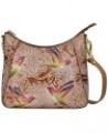 Zip-top Shoulder Hobo-709 Tooled Birds Sky $75.11 Shoulder Bags