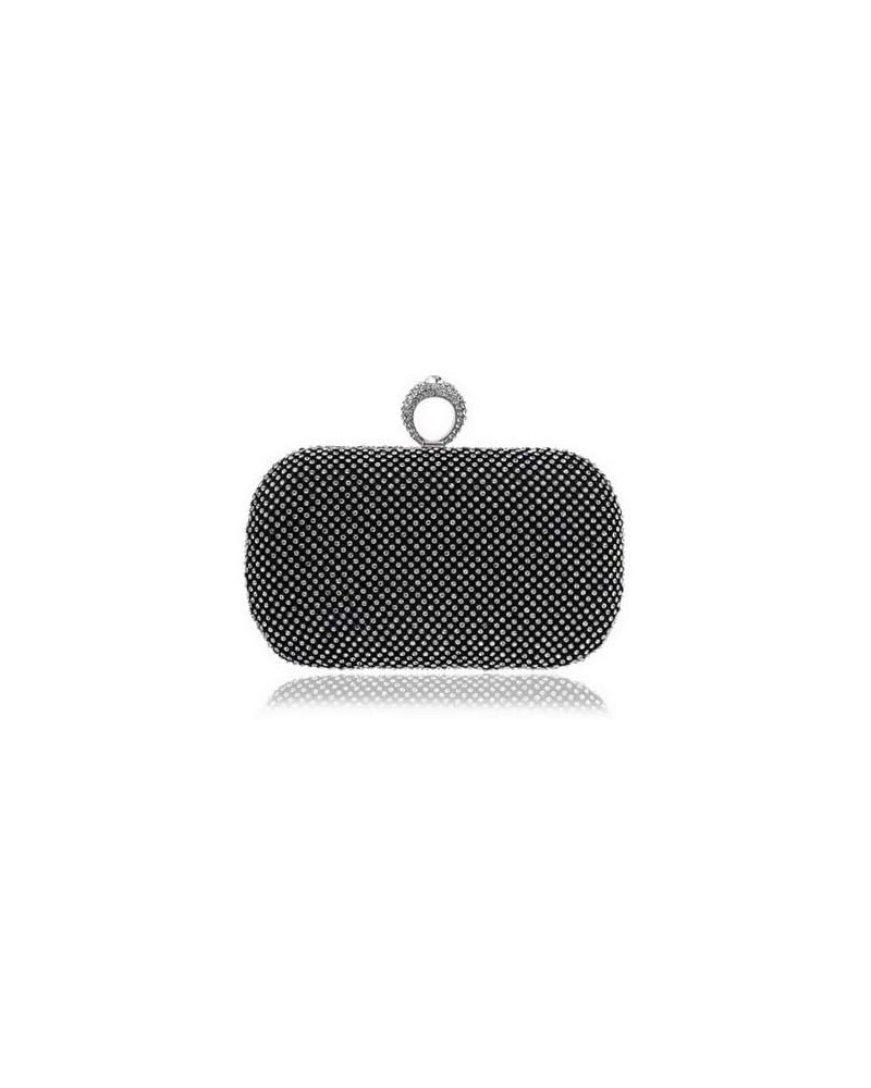 Rhinestone Evening Clutch Black $22.79 Evening Bags