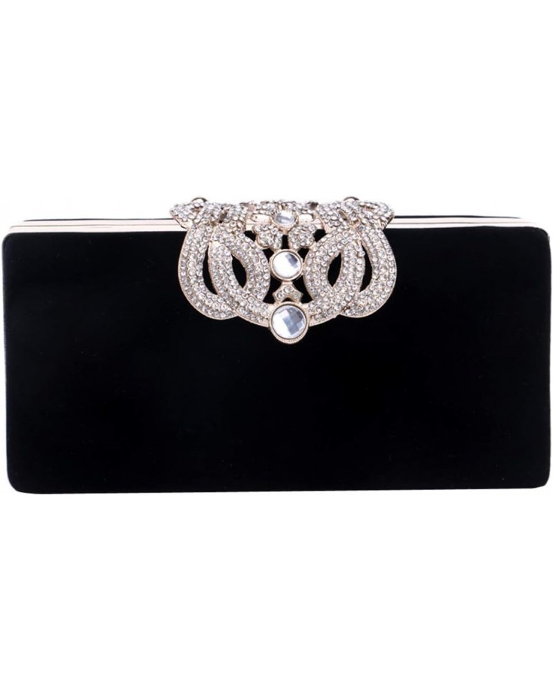 Evening Bag Women Clutches Purse Chain Dress Handbag Crystal Wedding Black $32.61 Evening Bags